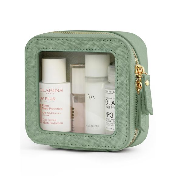 Small Clear Makeup Bag Mini Travel Cosmetic Case Transparent Toiletry Bag With✨ - Picture 1 of 9